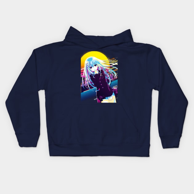 Date A Live - Origami Tobiichi Kids Hoodie by 80sRetro